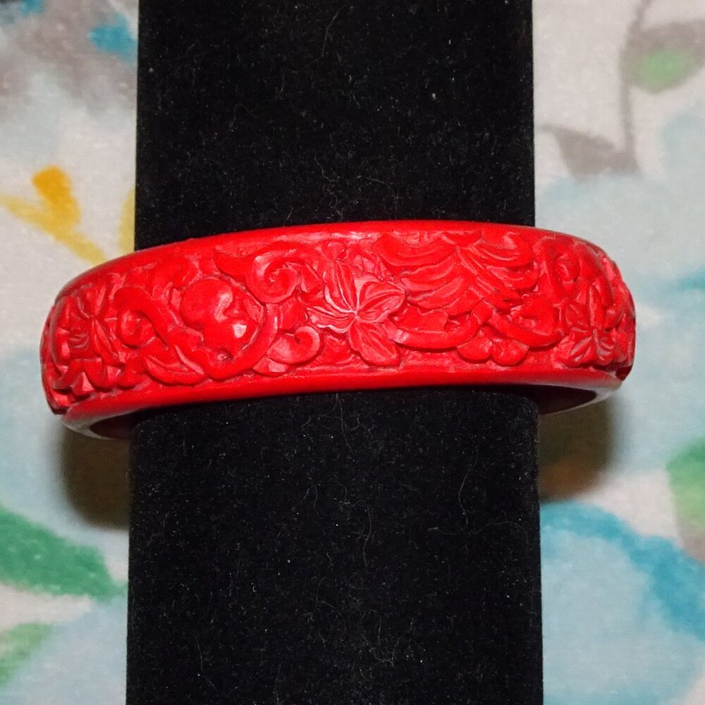 Cinnabar bangle bracelet